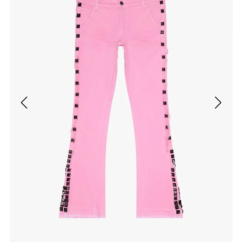 “Glaz”pink stacked jeans men Valabasas size 32 Men